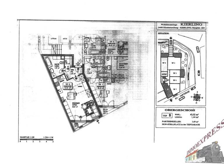 Studio zur Miete 403 € 1 Zimmer 43,2 m² 1. Geschoss Hauptstraße 203 Klosterneuburg Kierling 3400