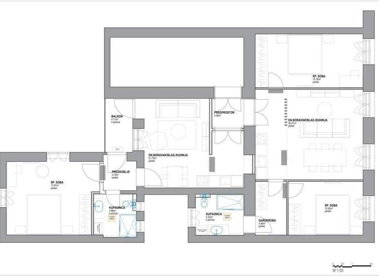 Wohnung zum Kauf 553.000 € 4 Zimmer 120 m² 1. Geschoss August Senoa