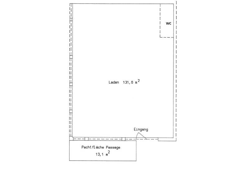 Verkaufsfläche zur Miete provisionsfrei 850 € 1 Zimmer 143,1 m² Verkaufsfläche teilbar ab 143,1 m² Nicolaistraße 35 Auerbach 08209