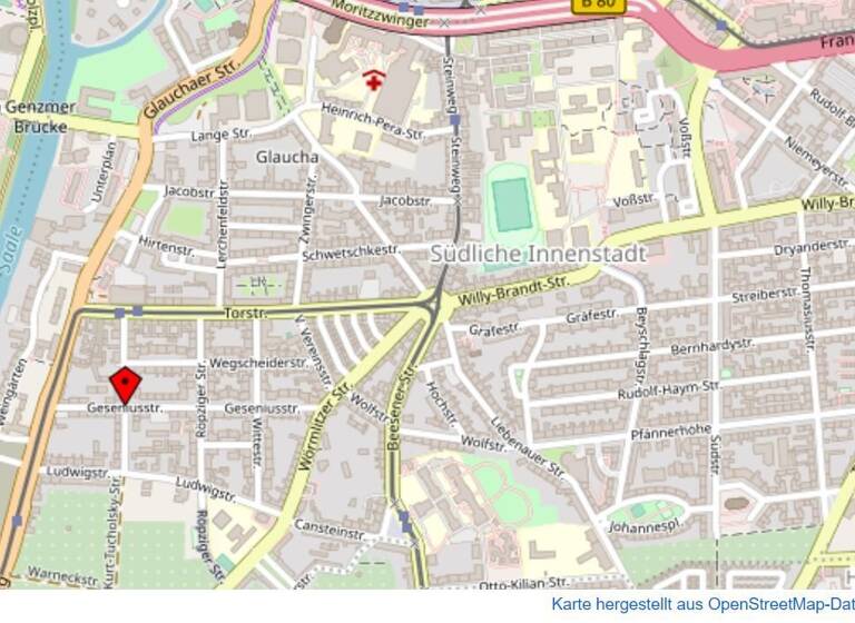 Mehrfamilienhaus zum Kauf 1.350.000 € 29 Zimmer 732 m² 709 m² Grundstück Geseniusstraße 33 Innenstadt Halle (Saale) 06110