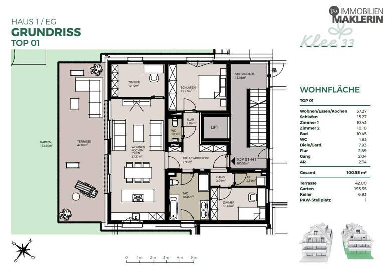 Wohnung zum Kauf 1.243.600 € 4,5 Zimmer 100,6 m² Knabenseminarstraße 31 Urfahr Linz 4040