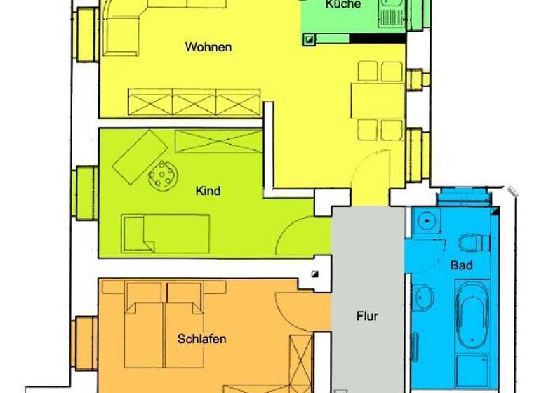 Wohnung zur Miete 436 € 3 Zimmer 79,2 m²<br/>Wohnfläche Gröba Riesa 01591
