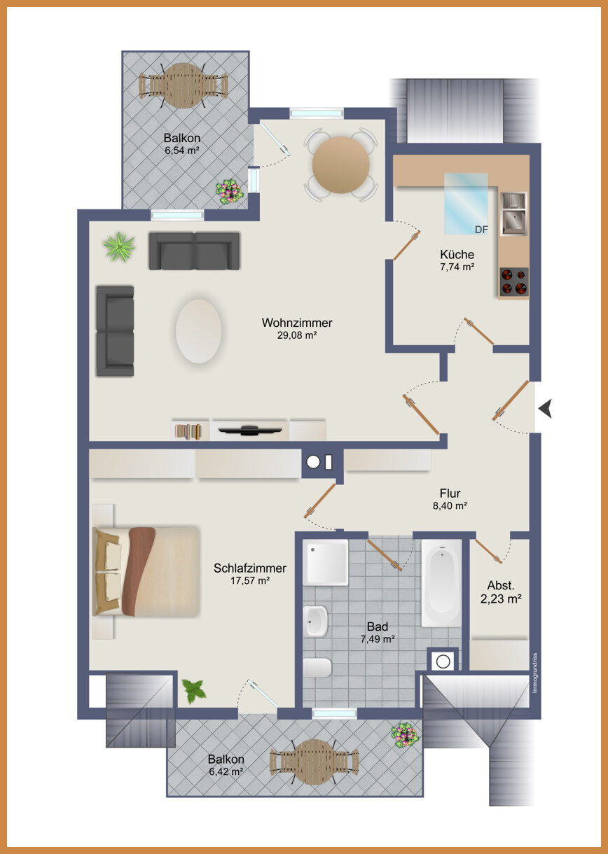 Wohnung zum Kauf 175.000 € 2 Zimmer 79 m²<br/>Wohnfläche 4.<br/>Geschoss Ost Gotha 99867