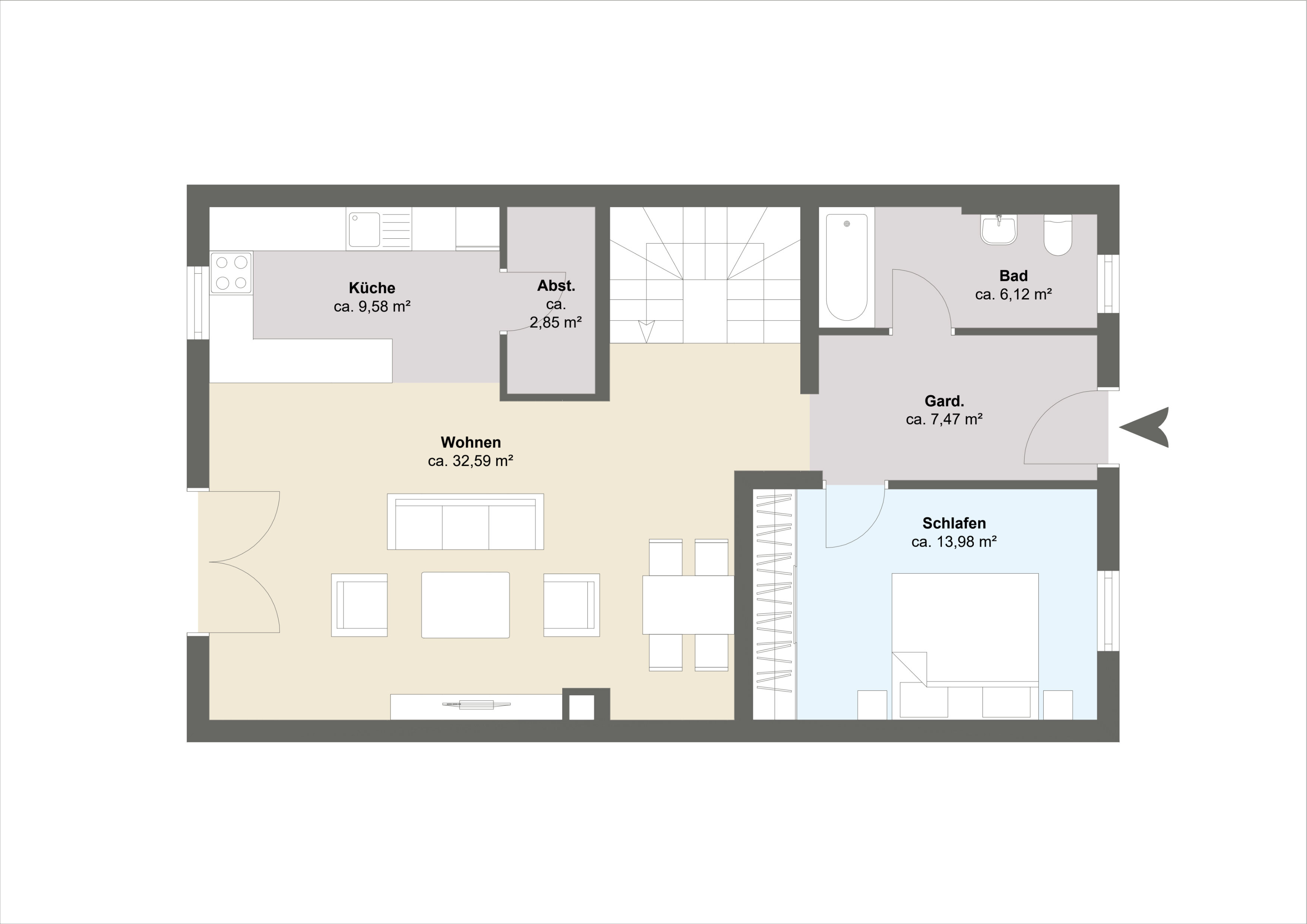 Wohnung zum Kauf 750.000 € 3 Zimmer 93,8 m²<br/>Wohnfläche Erlkam Holzkirchen 83607