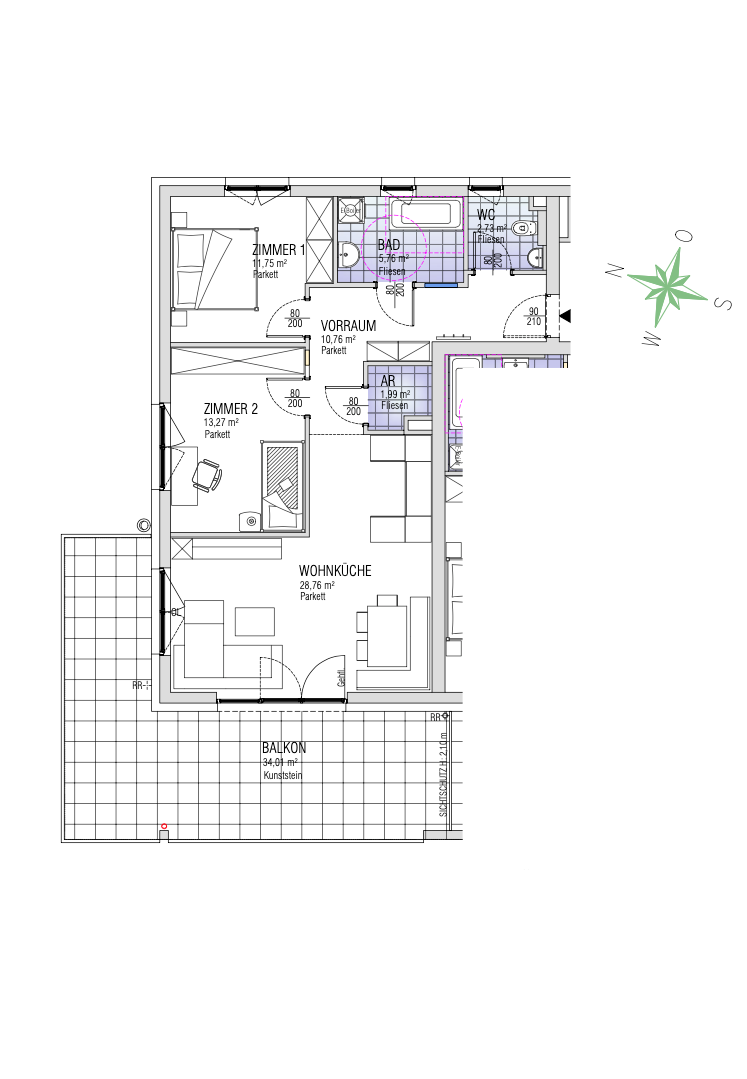 Wohnung zum Kauf 345.000 € 3 Zimmer 75 m²<br/>Wohnfläche Finkenstein am Faaker See 9584