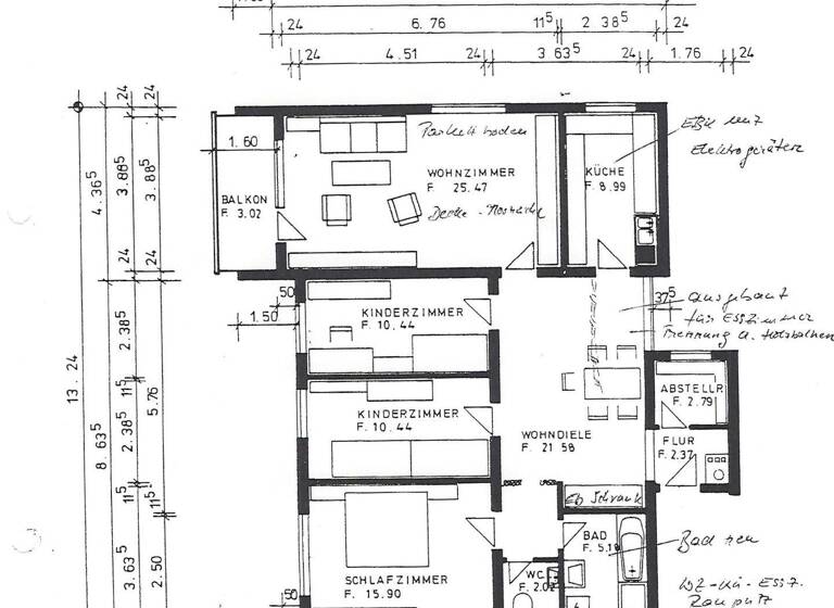 Wohnung zum Kauf 310.000 € 4 Zimmer 107 m² 1. Geschoss Wiesental Waghäusel 68753