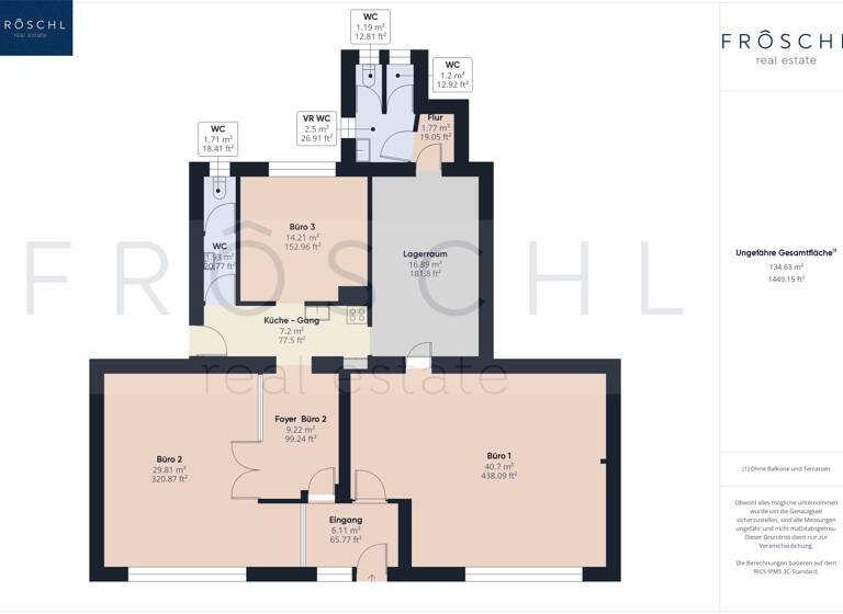 Büro zum Kauf 1.265 € 2,5 Zimmer 134,9 m² Bürofläche Aspang Markt 2870