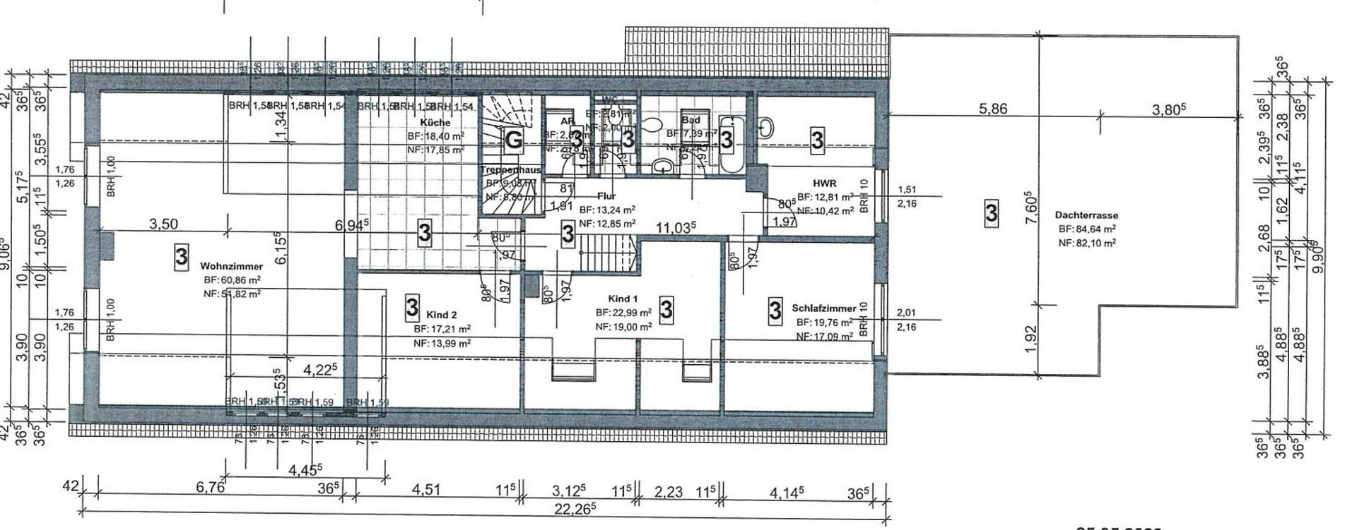 Wohnung zum Kauf provisionsfrei 449.000 € 6 Zimmer 177 m²<br/>Wohnfläche 1.<br/>Geschoss Mittelweg 47 Groß Mackenstedt Stuhr 28816