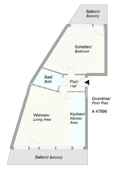 Wohnung zur Miete Wohnen auf Zeit 1.650 € 2 Zimmer 47 m²<br/>Wohnfläche 01.02.2025<br/>Verfügbarkeit Ohlsdorfer Straße Winterhude Hamburg 22299