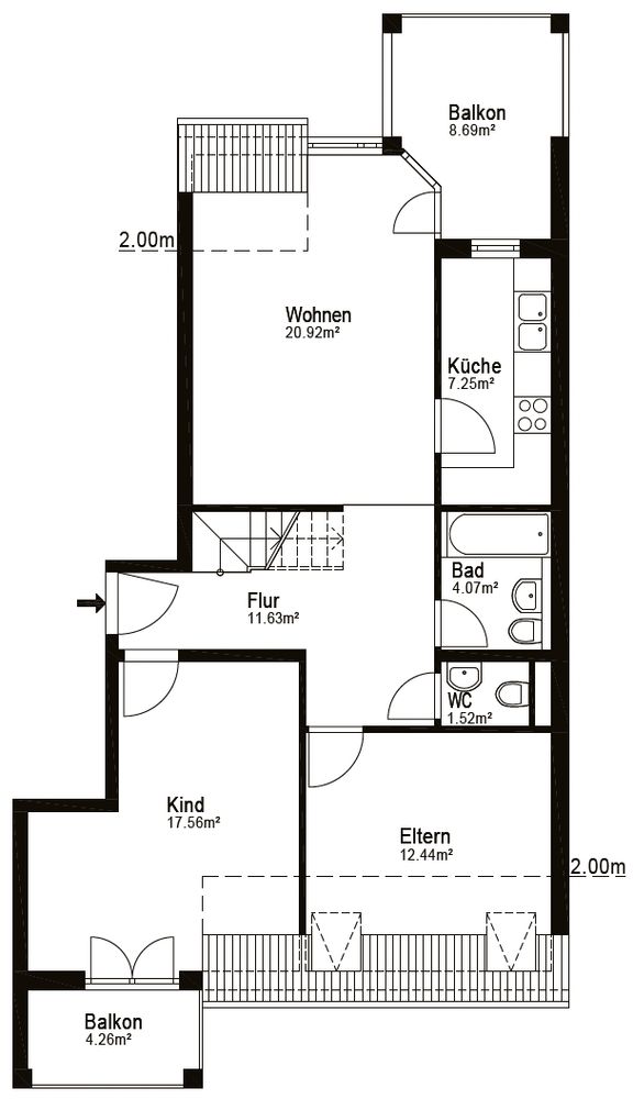 Maisonette zur Miete 1.500 € 5 Zimmer 110 m²<br/>Wohnfläche 3.<br/>Geschoss Wolfgang Amadeus Mozart Str.8 Kornwestheim Kornwestheim 70806