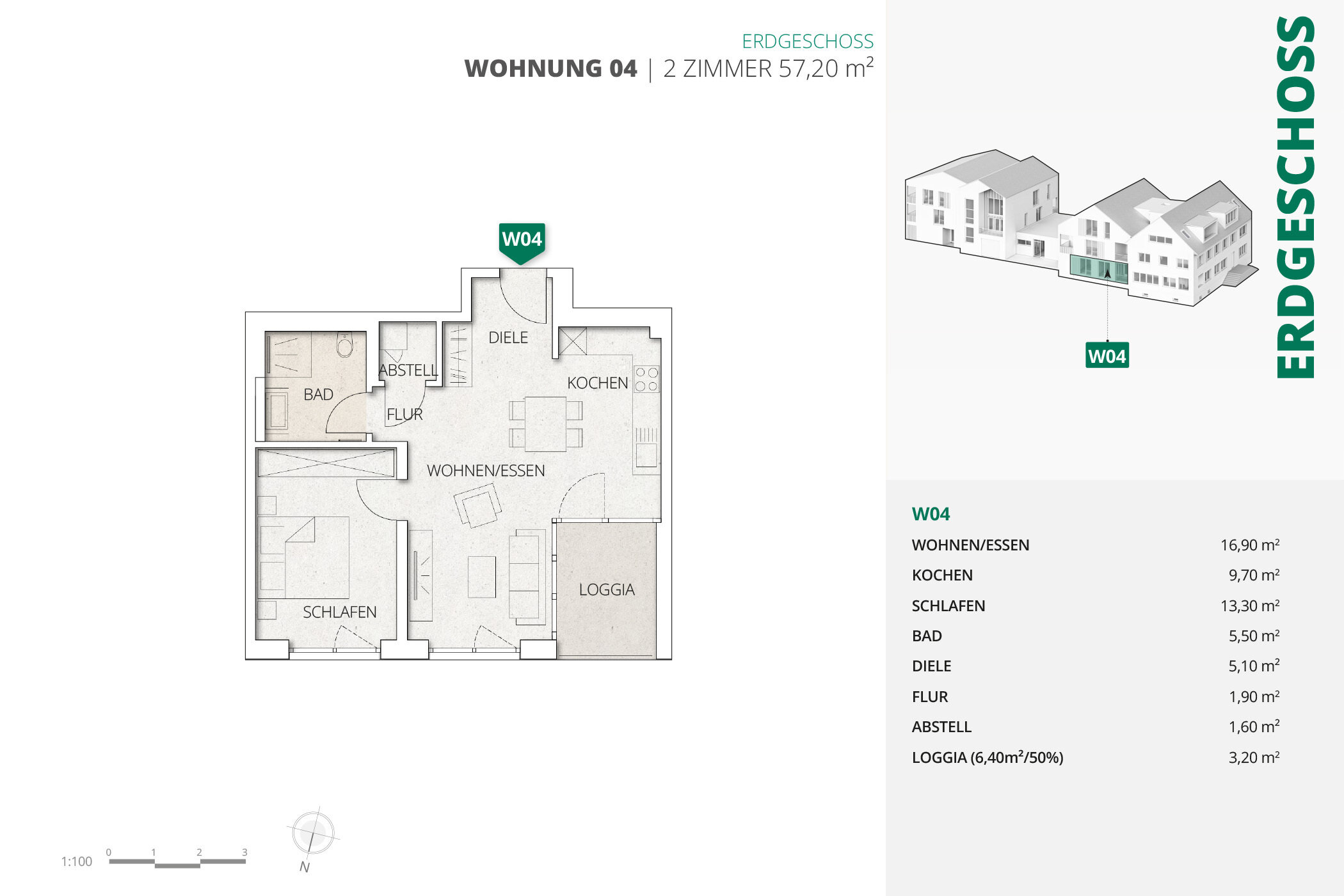 Wohnung zum Kauf 259.431 € 2 Zimmer 57,2 m²<br/>Wohnfläche 1.<br/>Geschoss Biberach Biberach 77781