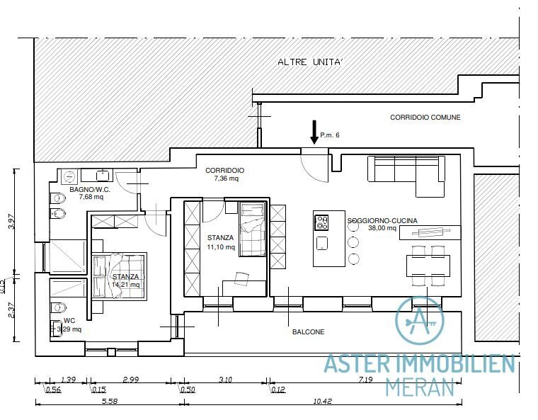 Wohnung zum Kauf 730.000 € 3 Zimmer 80 m²<br/>Wohnfläche 1.<br/>Geschoss Freiheitsstrasse Meran 39012