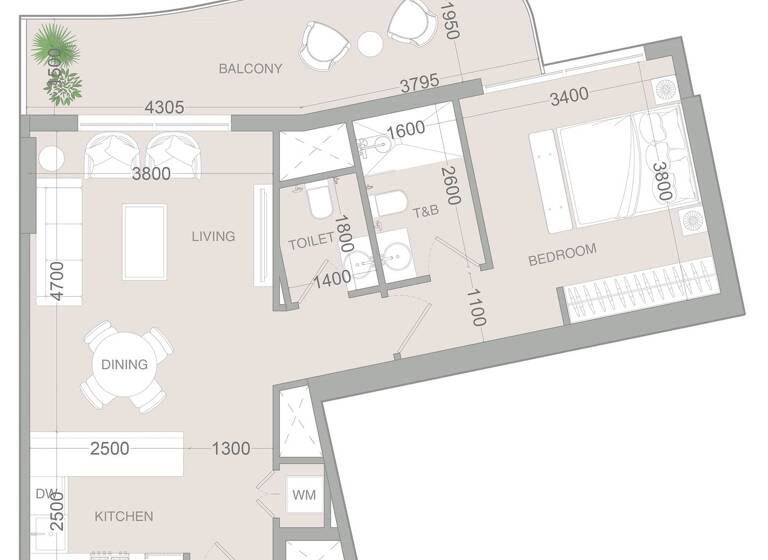 Wohnung zum Kauf provisionsfrei 276.452 € 2 Zimmer 71,3 m² Dubai 00000