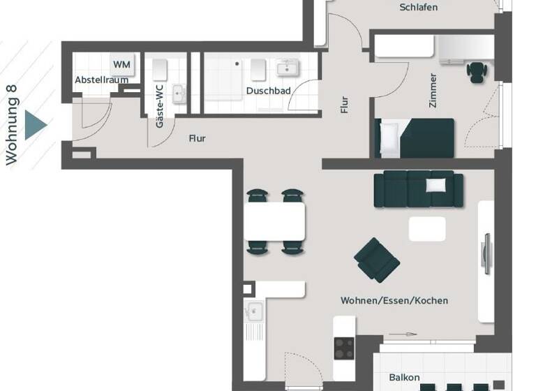 Wohnung zum Kauf - Erstbezug provisionsfrei 443.000 € 3 Zimmer 80 m² 3. Geschoss Bad Säckingen 79713