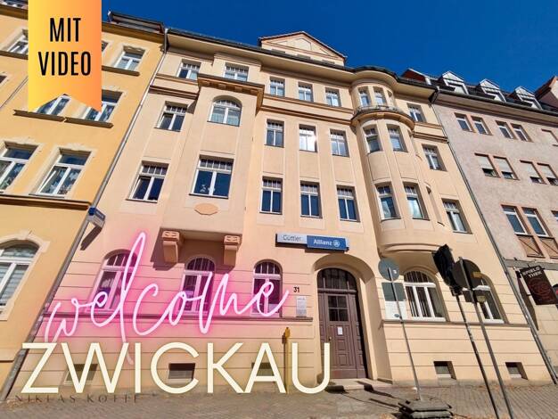 Wohnung zur Miete 330 € 1 Zimmer 44,2 m² 1. Geschoss Moritzstraße 31 Innenstadt Zwickau 08056
