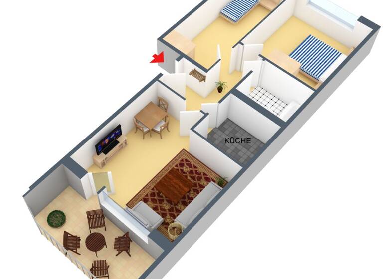 Wohnung zur Miete 405 € 3 Zimmer 62,5 m²<br/>Wohnfläche 4.<br/>Geschoss Georg-Dreke-Ring 56 Prenzlau Prenzlau 17291