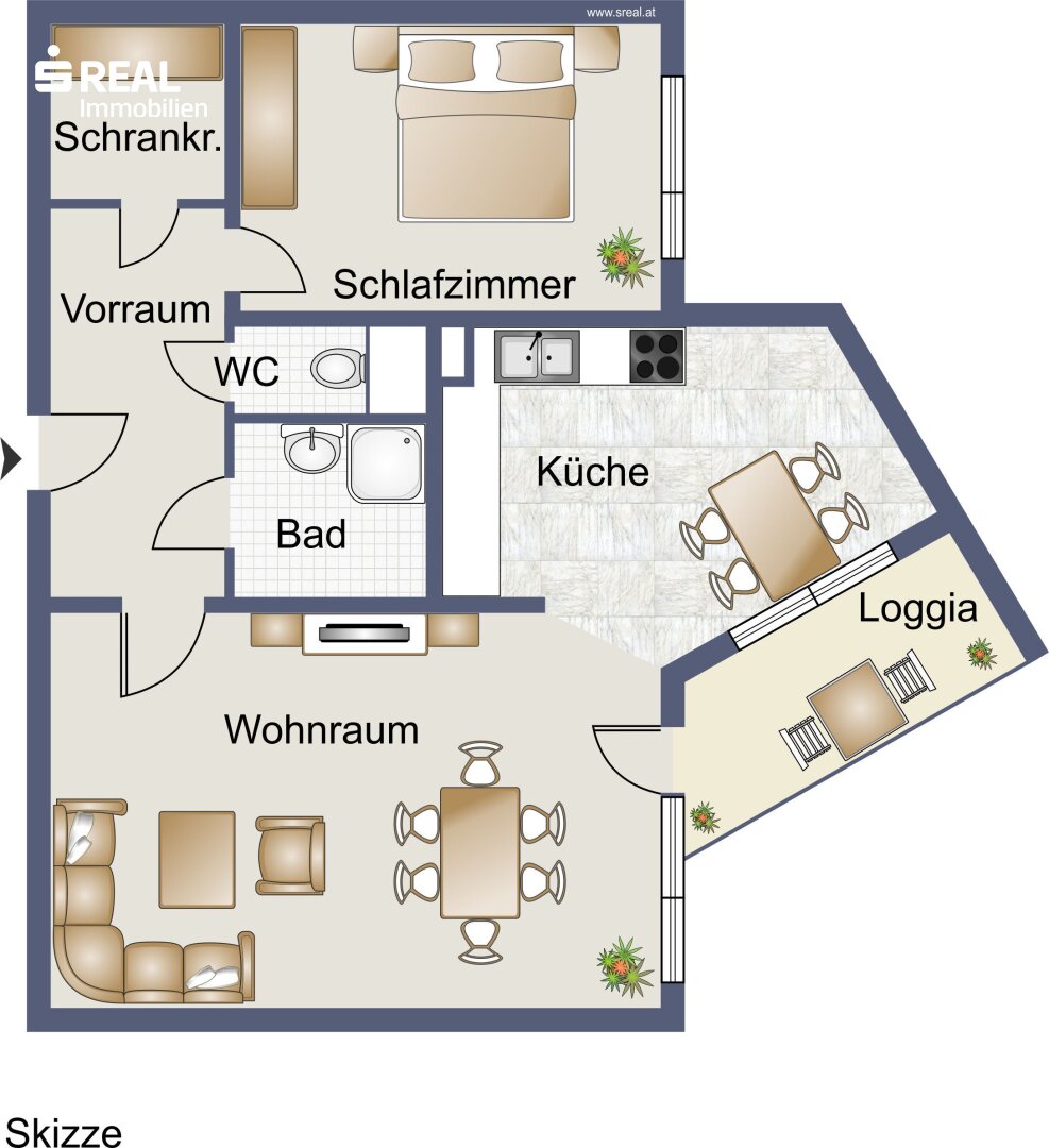 Wohnung zum Kauf 190.000 € 2 Zimmer 69,4 m²<br/>Wohnfläche Wien 1220