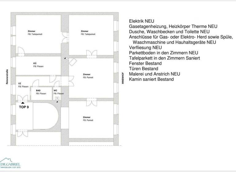 Wohnung zur Miete 1.990 € 4 Zimmer 139,7 m² 2. Geschoss Wien 1030