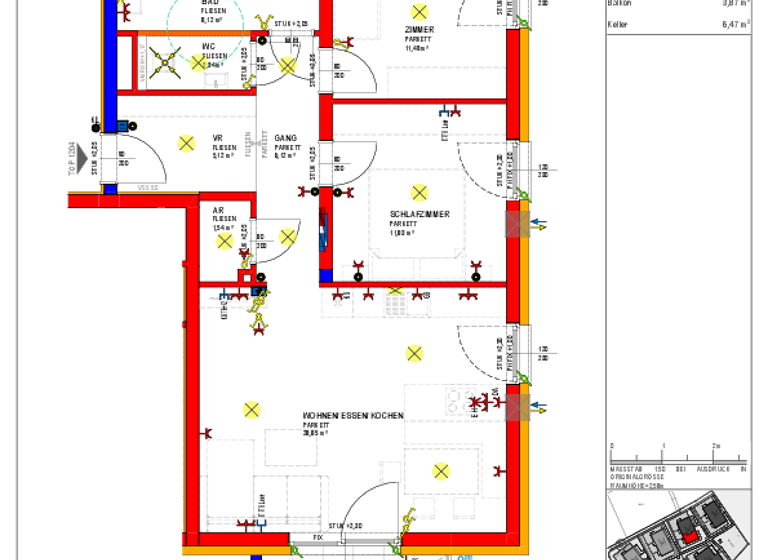 Wohnung zur Miete - Erstbezug 824 € 3 Zimmer 75,4 m² 1. Geschoss Berta-Brader-Weg Ried im Innkreis 4910