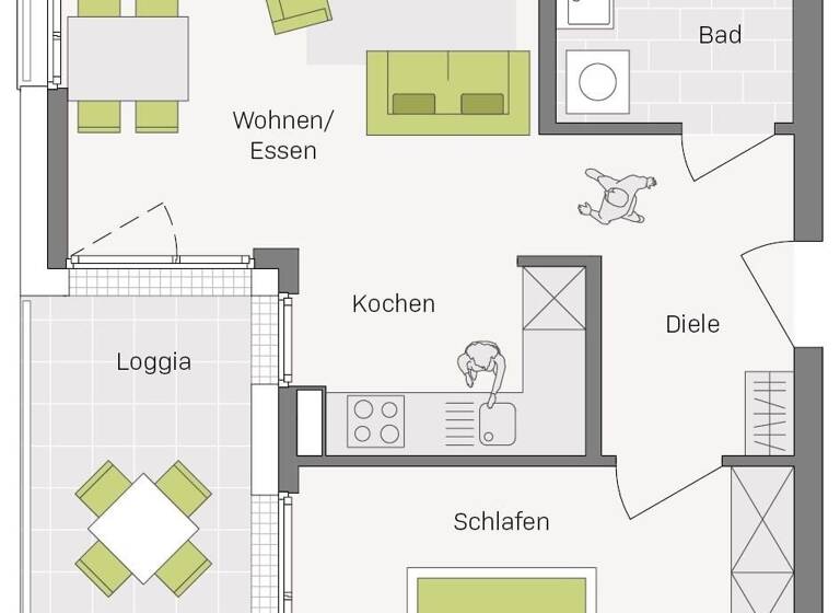 Wohnung zum Kauf provisionsfrei 276.600 € 2 Zimmer 53,9 m²<br/>Wohnfläche 2.<br/>Geschoss Aldingen Aldingen 78554