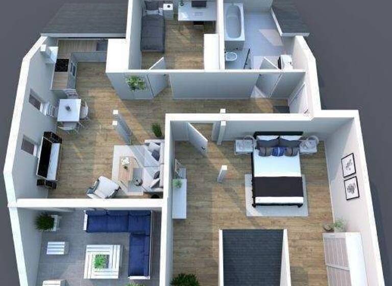 Wohnung zur Miete 1.112 € 2 Zimmer 85,6 m² 2. Geschoss frei ab sofort Leipziger Str. 105a Böhlitz-Ehrenberg Leipzig 04178