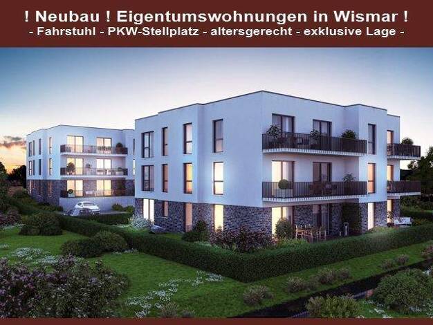 Wohnung zum Kauf provisionsfrei 209.000 € 2 Zimmer 54 m² 1. Geschoss Kurvenweg 9a Wismar-Nord Wismar 23966