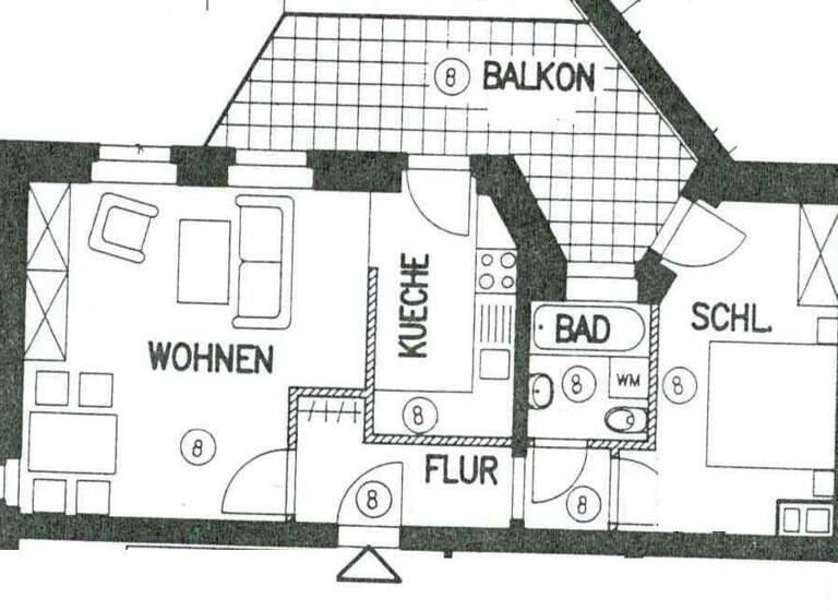 Wohnung zum Kauf 120.000 € 2 Zimmer 51,4 m² 2. Geschoss Goethestr. 39 Eisenach 99817