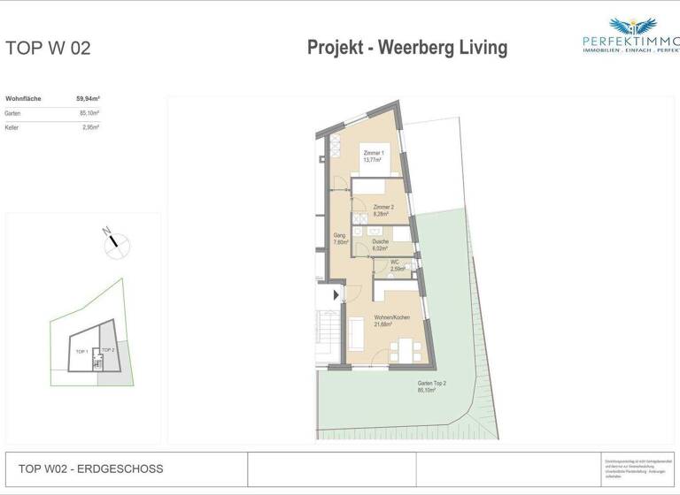 Wohnung zum Kauf 329.000 € 3 Zimmer 59,9 m² EG Weerberg 6133