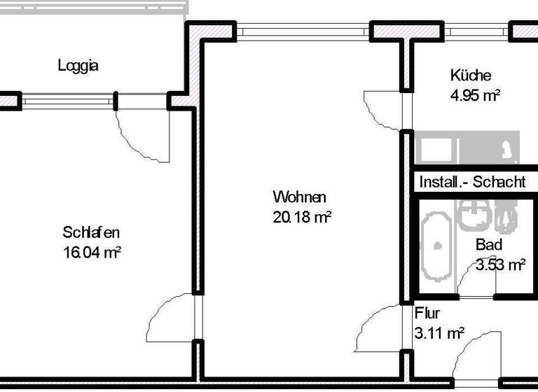 Wohnung zur Miete 395 € 2 Zimmer 49,4 m² 4. Geschoss Victor-Jara-Straße 3 Neustädter See Magdeburg 39126