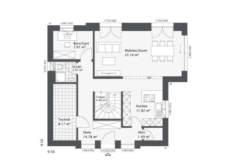 Einfamilienhaus zum Kauf provisionsfrei 875.900 € 5 Zimmer 140 m² 522 m² Grundstück Büderich Meerbusch 40667