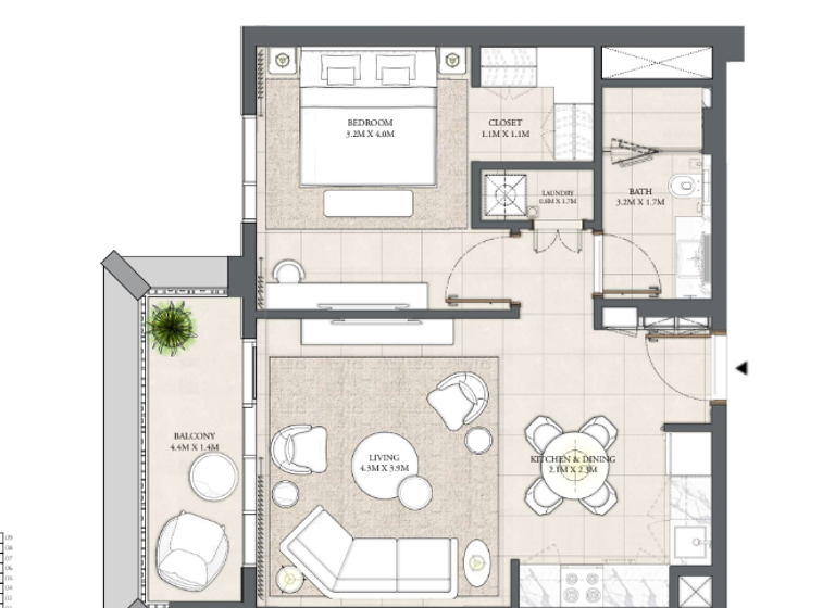 Wohnung zum Kauf - Erstbezug provisionsfrei 387.165 € 2 Zimmer 67 m² Dubai