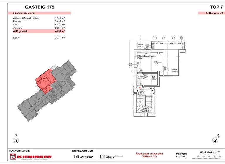 Wohnung zum Kauf 182.000 € 2 Zimmer 45,5 m² 1. Geschoss Gasteig Bad Aussee 8990