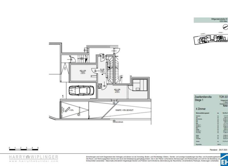 Doppelhaushälfte zum Kauf - Erstbezug provisionsfrei 1.437.383 € 4 Zimmer 152,8 m² Wien 1230