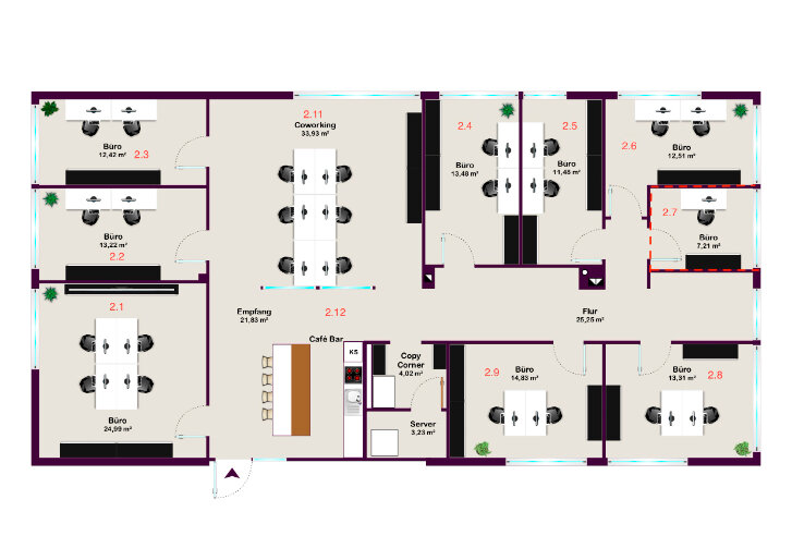 Bürofläche zur Miete provisionsfrei 599 € 8 m²<br/>Bürofläche Grünwalder Weg Oberhaching Oberhaching 82041