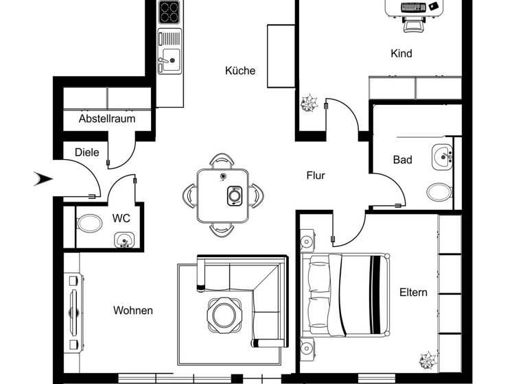 Wohnung zum Kauf 325.000 € 3 Zimmer 85 m²<br/>Wohnfläche Herten Rheinfelden 79618