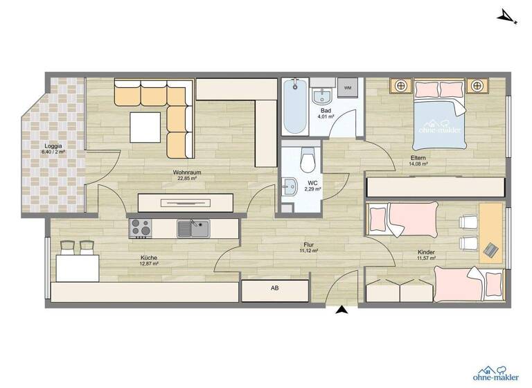 Wohnung zur Miete 1.380 € 3 Zimmer 79,5 m² EG frei ab 01.04.2026 Westenstraße 266 Sendling-Westpark München 80686
