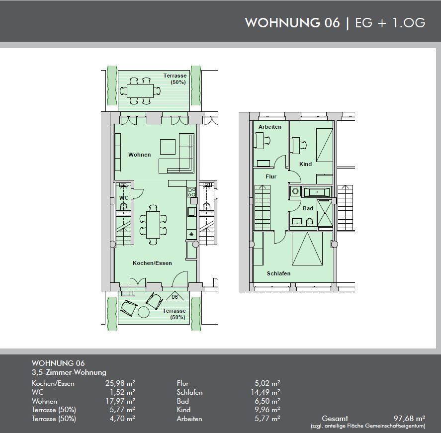 Wohnung zur Miete 1.225 € 3,5 Zimmer 97,7 m²<br/>Wohnfläche EG<br/>Geschoss ab sofort<br/>Verfügbarkeit Nordstraße 501 Prora Binz 18609