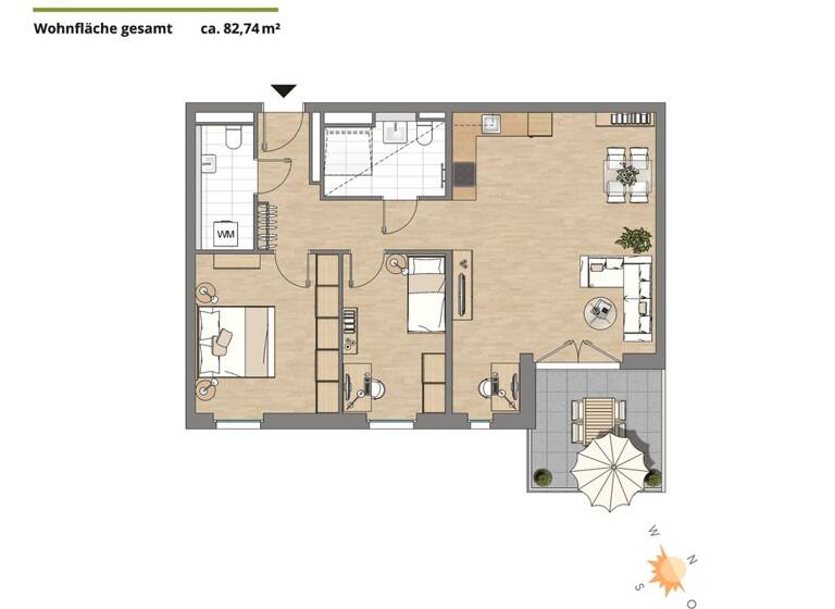 Wohnung zum Kauf 484.900 € 3 Zimmer 82,7 m² 1. Geschoss Hauptstraße 128 Hoffnungsthal Rösrath 51503