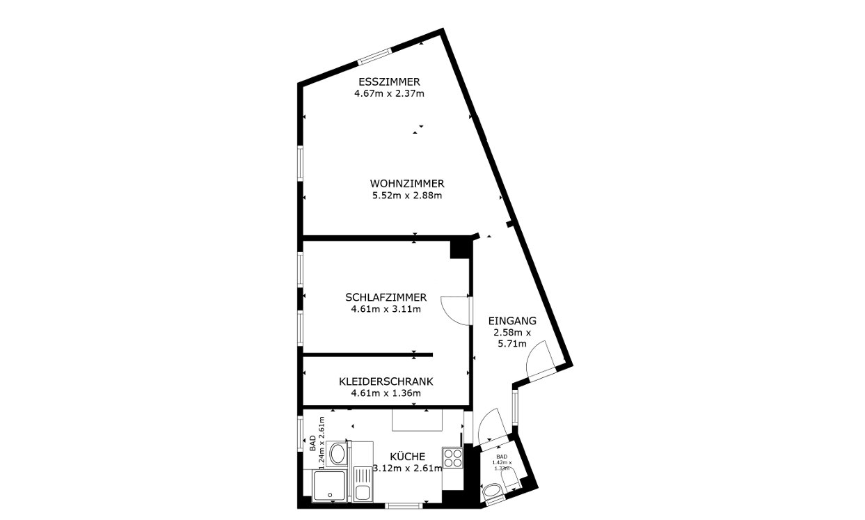 Wohnung zum Kauf 319.000 € 2 Zimmer 66 m²<br/>Wohnfläche 3.<br/>Geschoss Rotebühl Stuttgart-West 70176