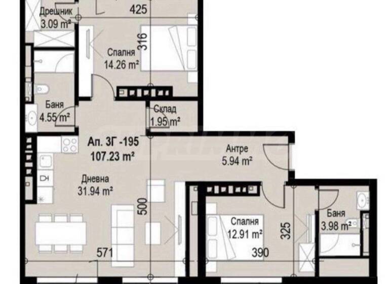 Studio zum Kauf 260.000 € 3 Zimmer 126,4 m² Sofia