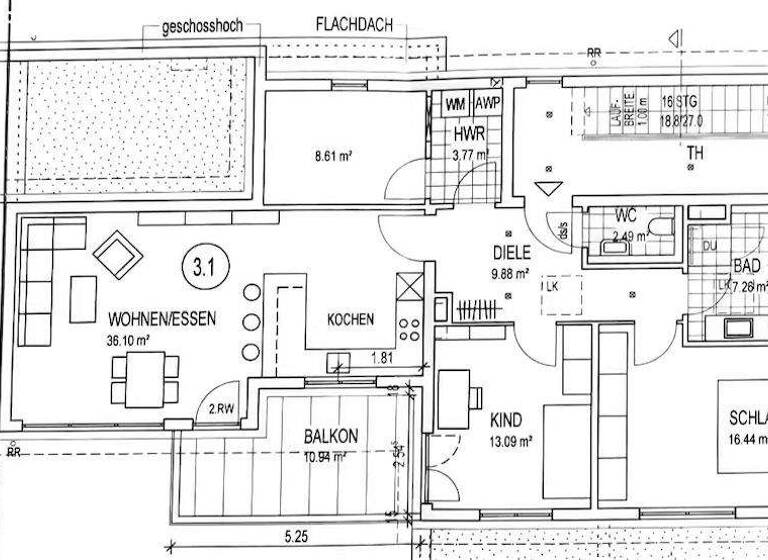 Penthouse zur Miete 1.800 € 3 Zimmer 95 m² 3. Geschoss frei ab 01.03.2026 Bad Vilbel 61118
