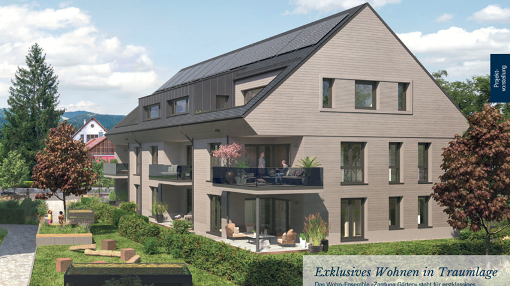 Wohnung zum Kauf - Neubau provisionsfrei 399.500 € 2 Zimmer 50,7 m² EG frei ab sofort Bundesstraße 27 Zarten Kirchzarten 79199