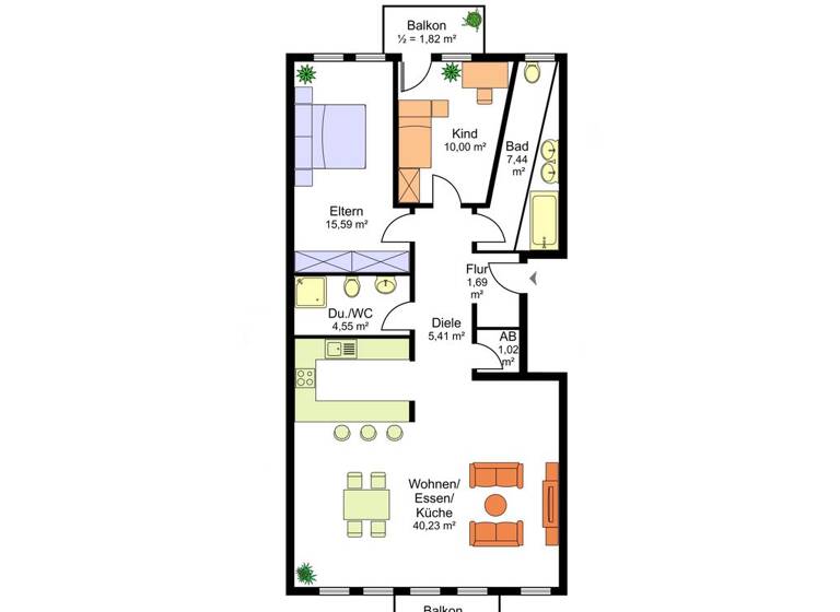 Wohnung zum Kauf 371.000 € 3 Zimmer 87,8 m² Geschoss 1/3 Schwetzingen 68723