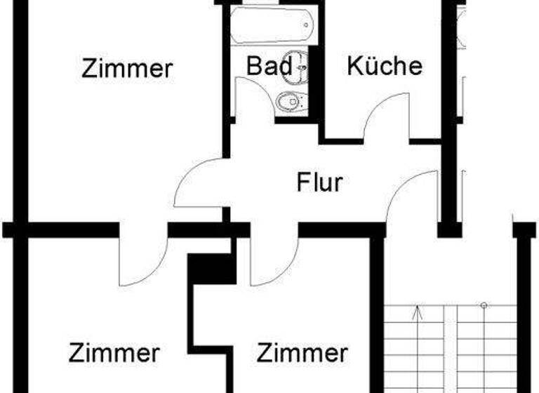 Wohnung zur Miete 721 € 3 Zimmer 63,6 m² frei ab 31.03.2026 Tiefstr. 19 Schinkel Osnabrück 49084