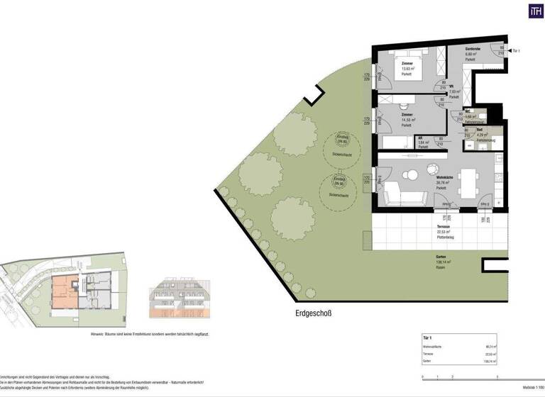 Wohnung zum Kauf - Erstbezug 499.950 € 3 Zimmer 80,2 m² EG Asperner Heldenplatz Wien 1220