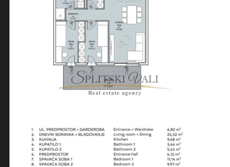 Wohnung zum Kauf 550.000 € 3 Zimmer 101 m² 1. Geschoss Split
