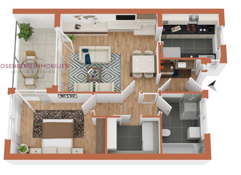 Wohnung zum Kauf 199.900 € 2 Zimmer 60,9 m²<br/>Wohnfläche 1.<br/>Geschoss Eilenburger Straße 37 WE01 Reudnitz-Thonberg Leipzig / Reudnitz-Thonberg 04317