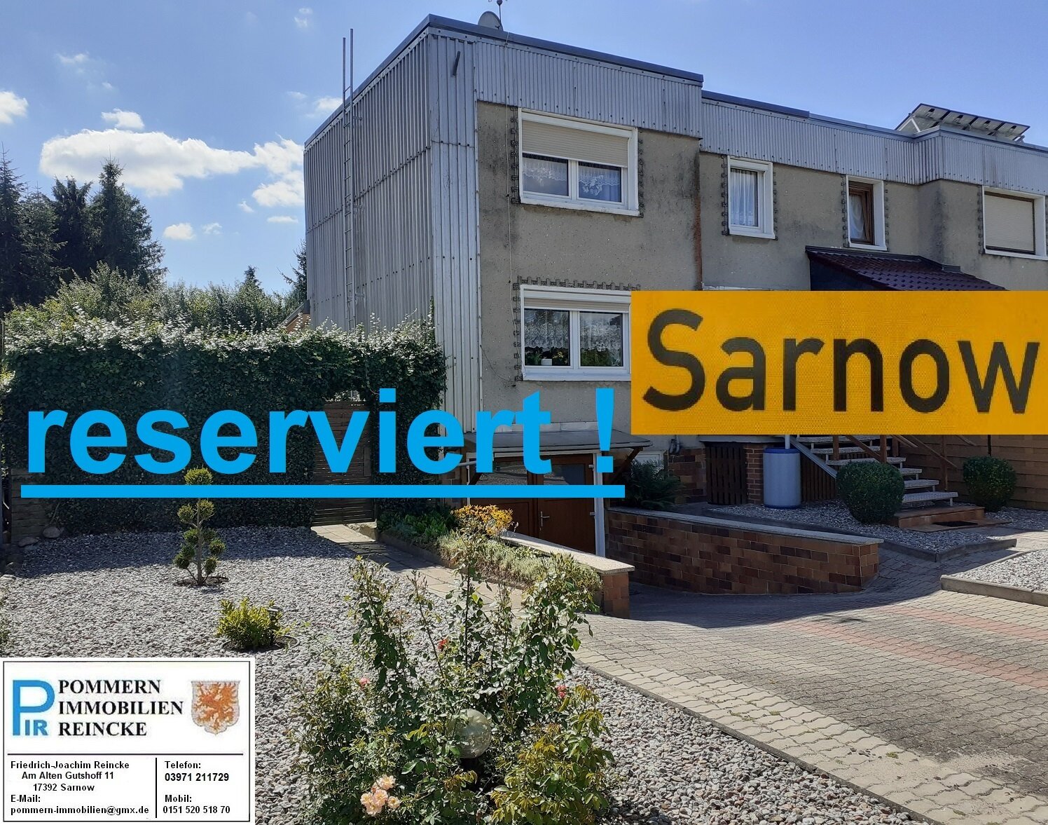 Doppelhaushälfte zum Kauf 99.900 € 4 Zimmer 120 m²<br/>Wohnfläche 728 m²<br/>Grundstück Sarnow Sarnow 17392