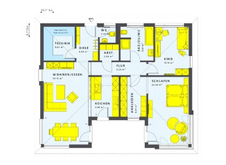 Bungalow zum Kauf 849.480 € 3,5 Zimmer 120 m² 670 m² Grundstück Lochbrücke Meckenbeuren 88074