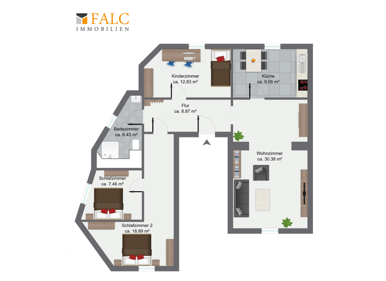 Wohnung zur Miete 800 € 4 Zimmer 94,4 m² Scherlebeck Herten 45701